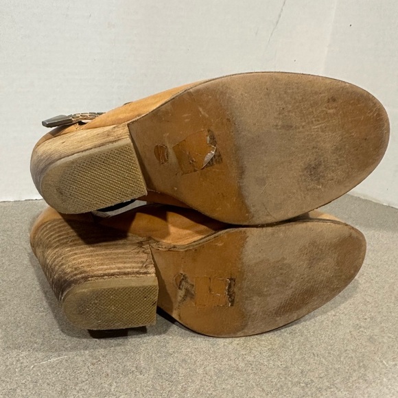 Vintage Jeffery Campbell Watson Distressed Leather Studded Cutout Ankle Boots 7 - Picture 8 of 8